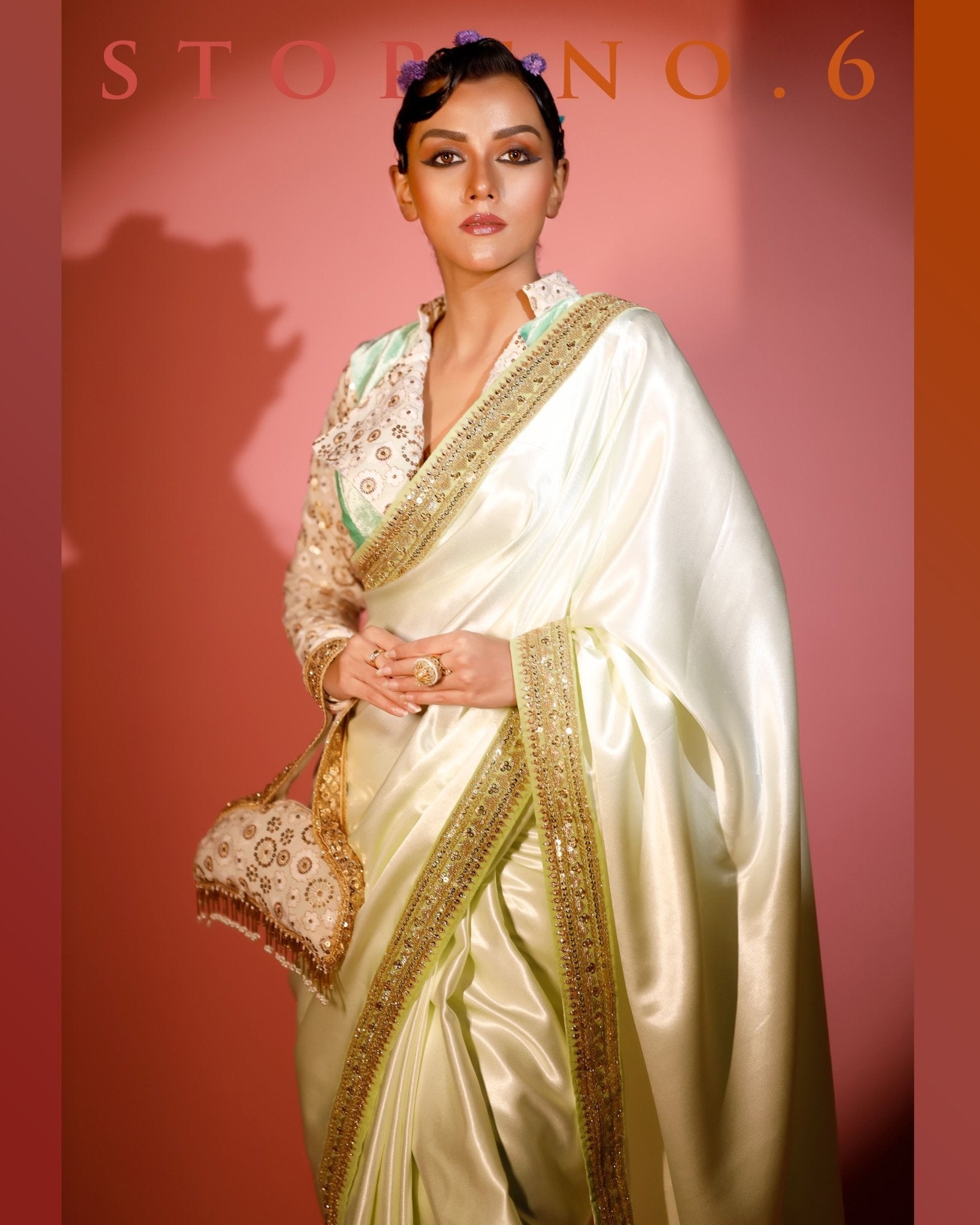 MAGNETIC MINT READY-TO-WEAR SAREE