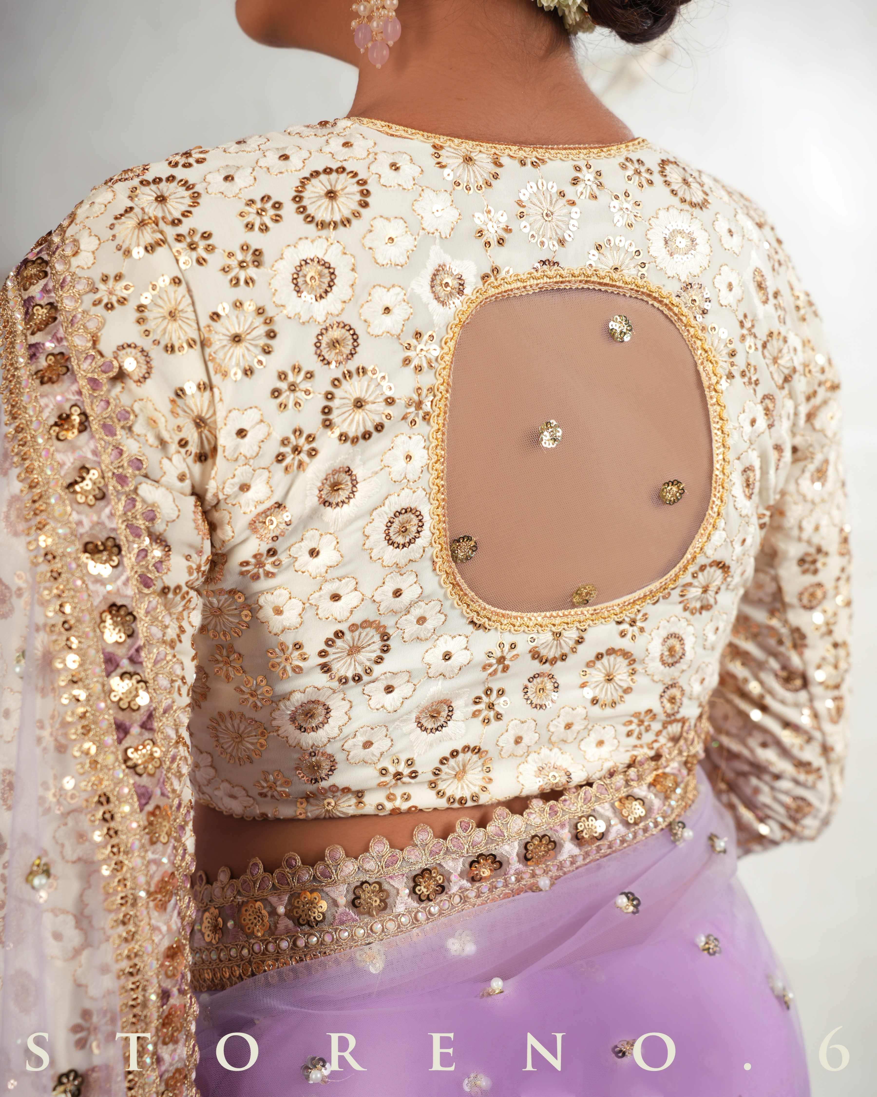 THE LILAC LUXURY SAREE WITH THE DAISY DESIRE BLOUSE