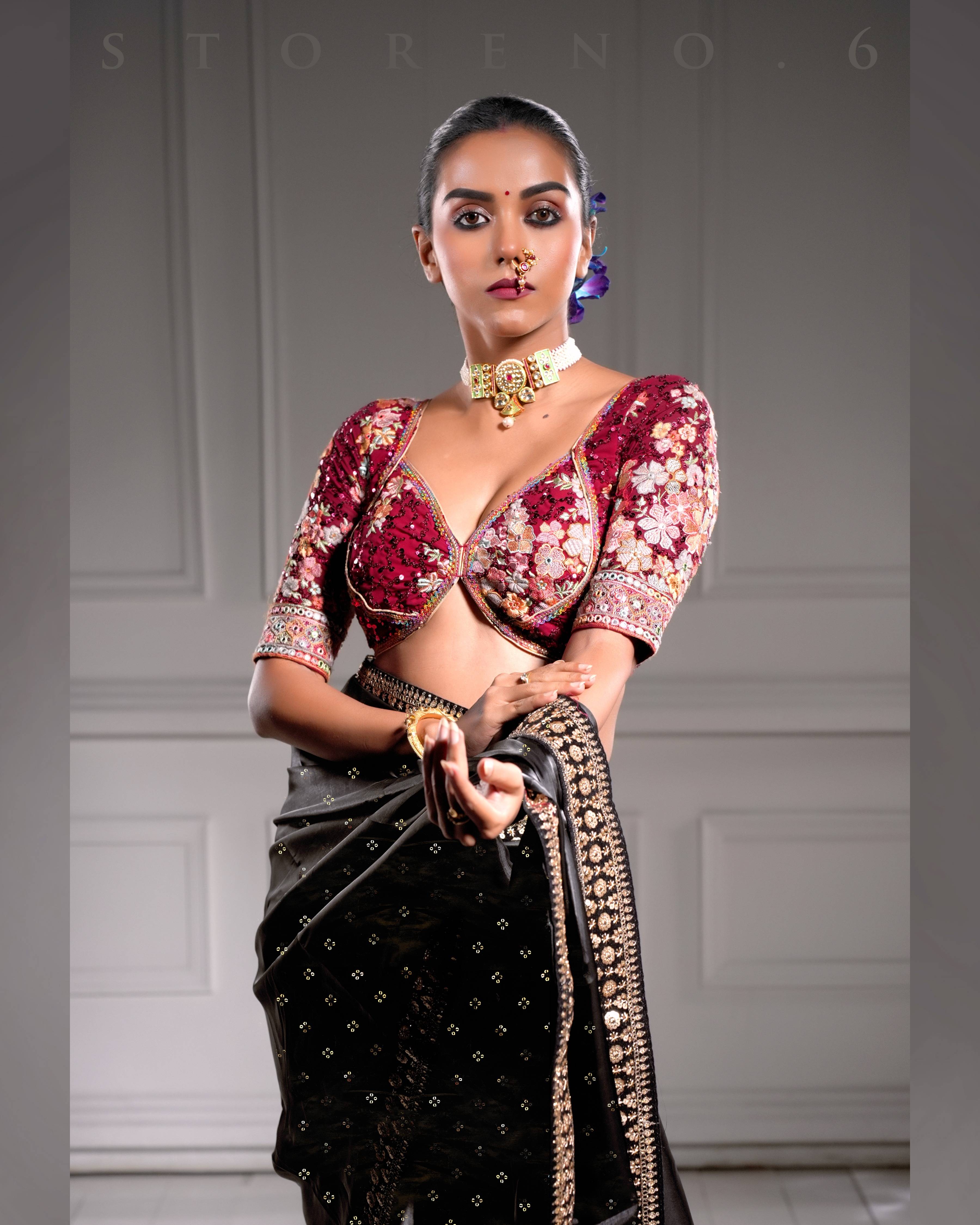 THE DARK DEVOTION SAREE WITH RAAKT AFSOON BLOUSE