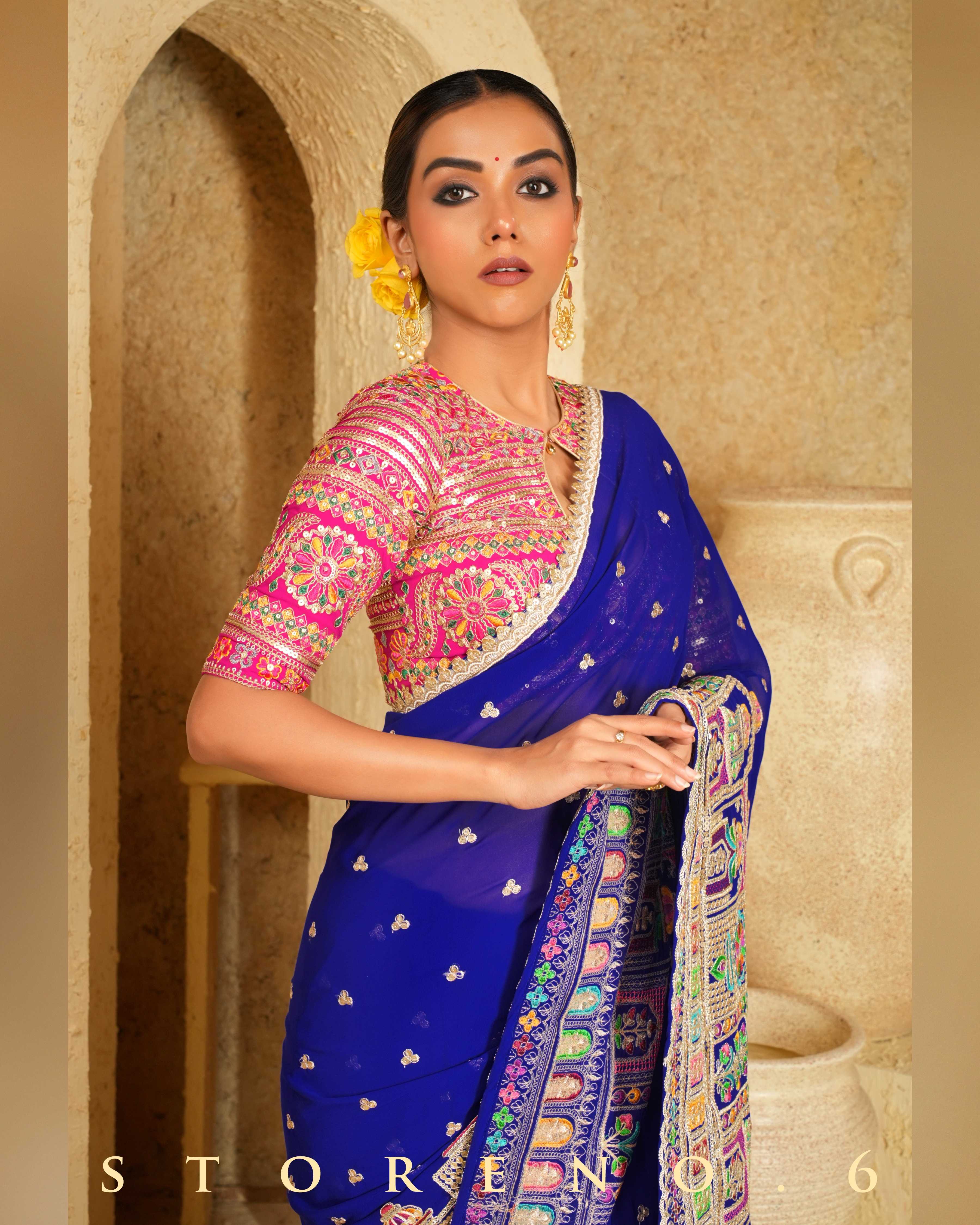 STUNNING SAPPHIRE SAREE