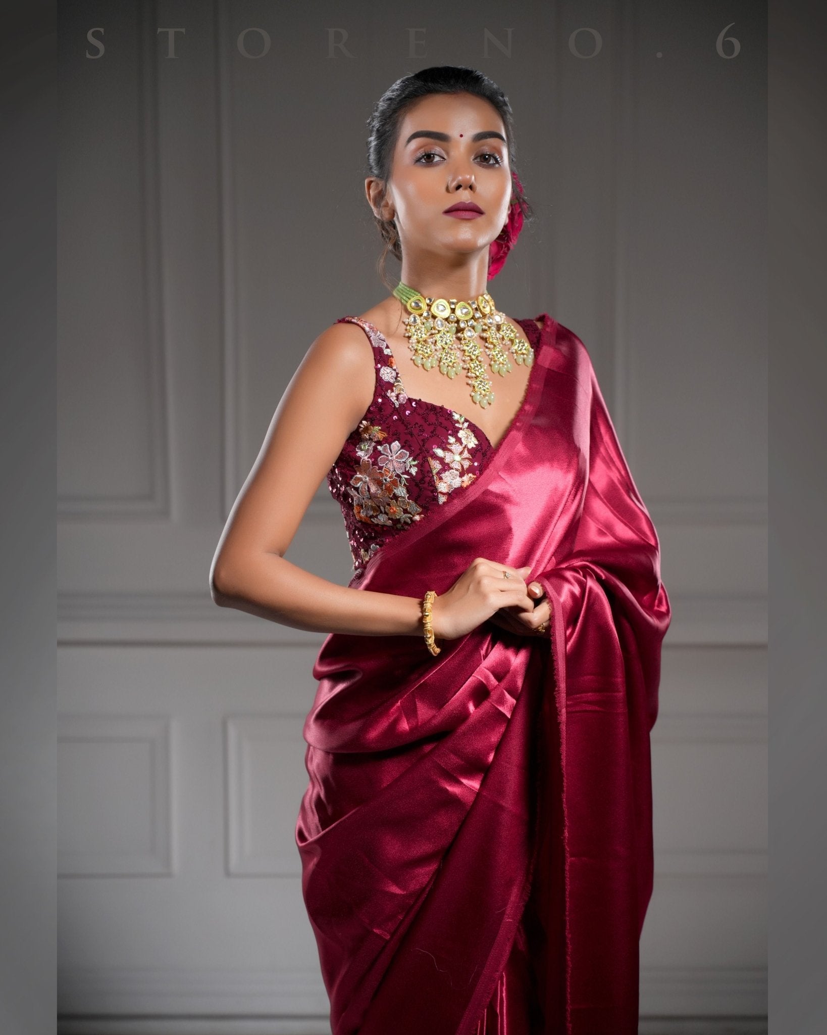 BURGUNDY BIZARRE SAREE