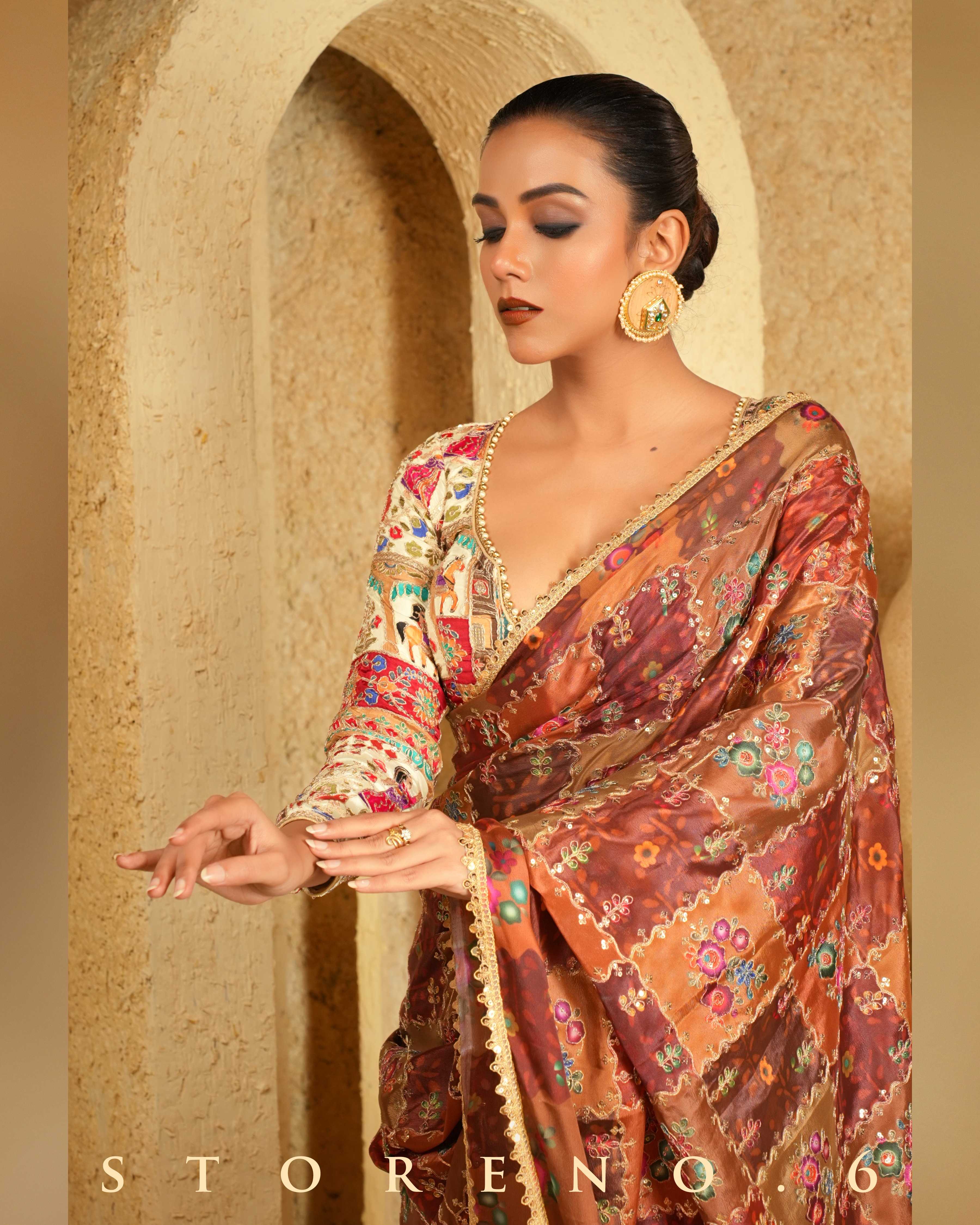 VALENCIA VISTA SAREE WITH PEARL PARADISE BLOUSE