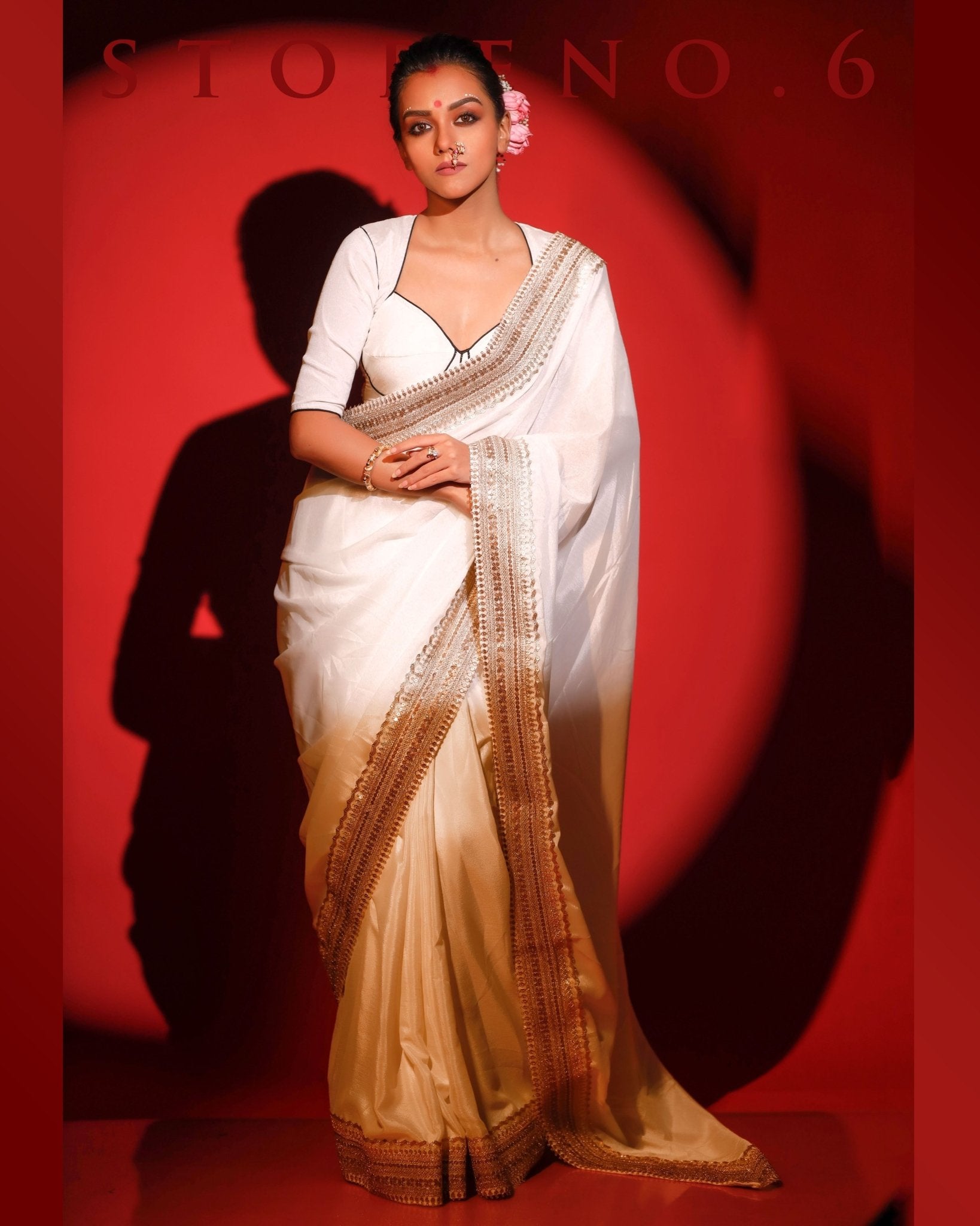 ICONIC IVORY READY-TO-WEAR SAREE