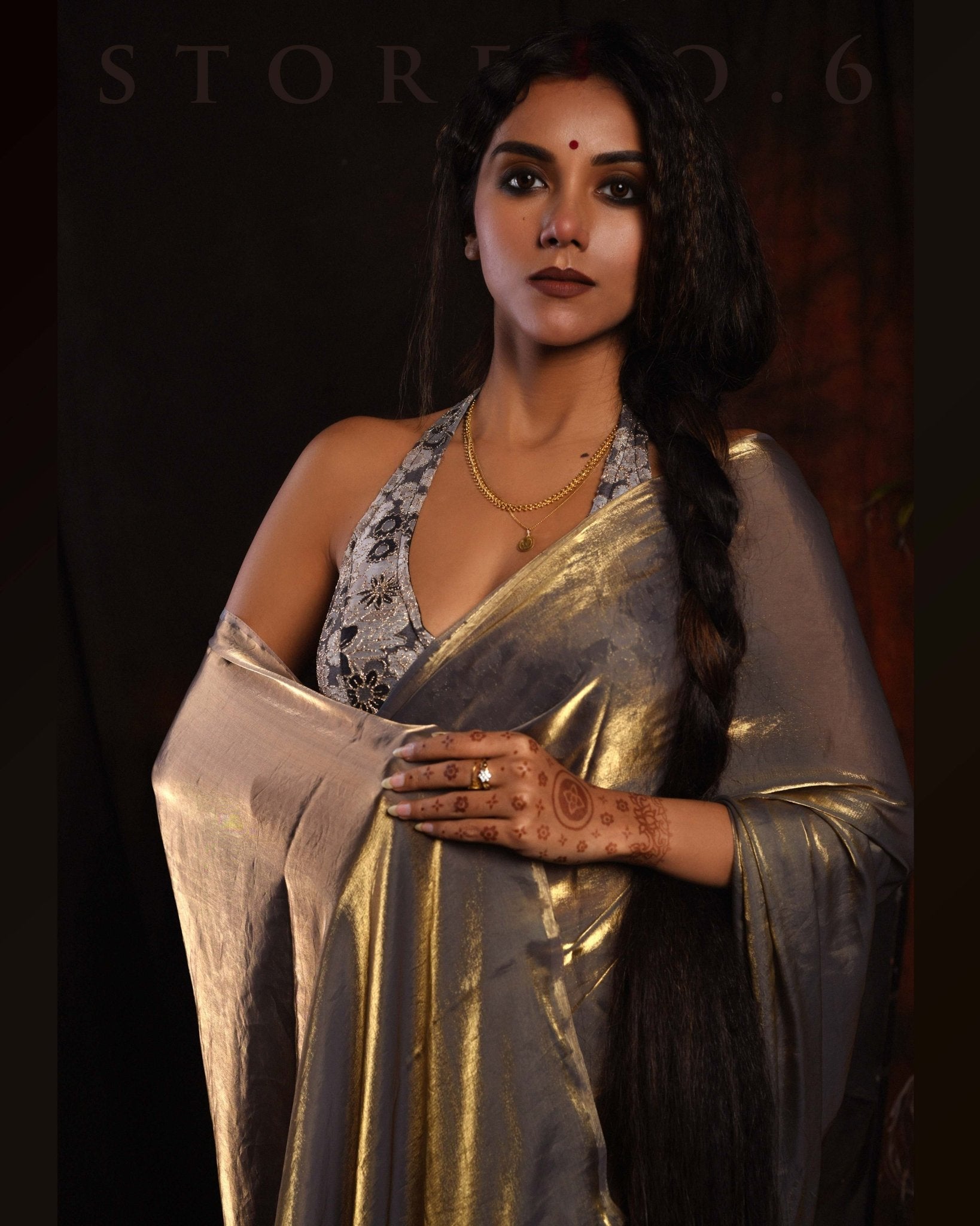 THE SUNKISSED SMOKE SAREE