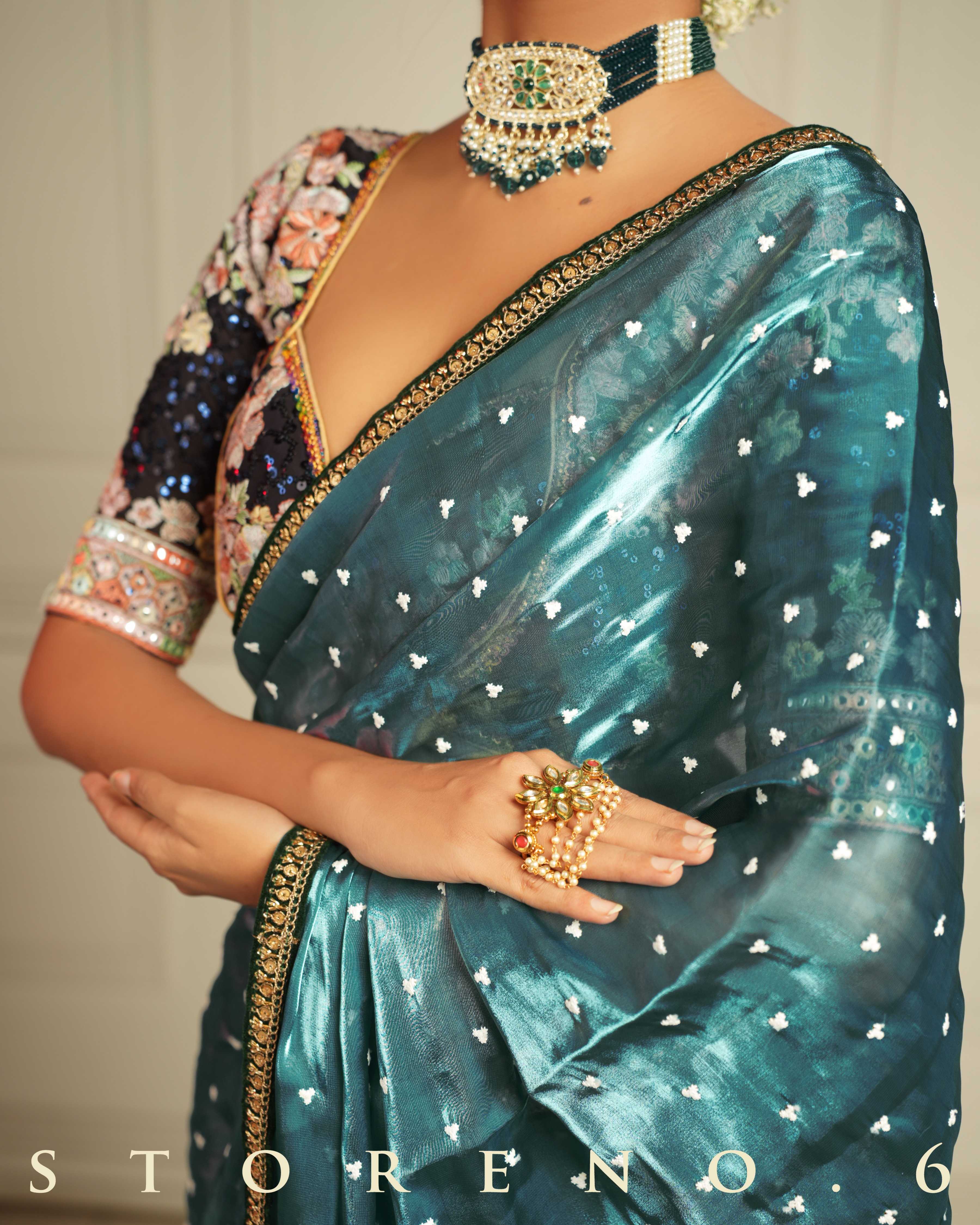 THE SAPPHIRE AFFAIR SAREE WITH NEELI AFSOON BLOUSE