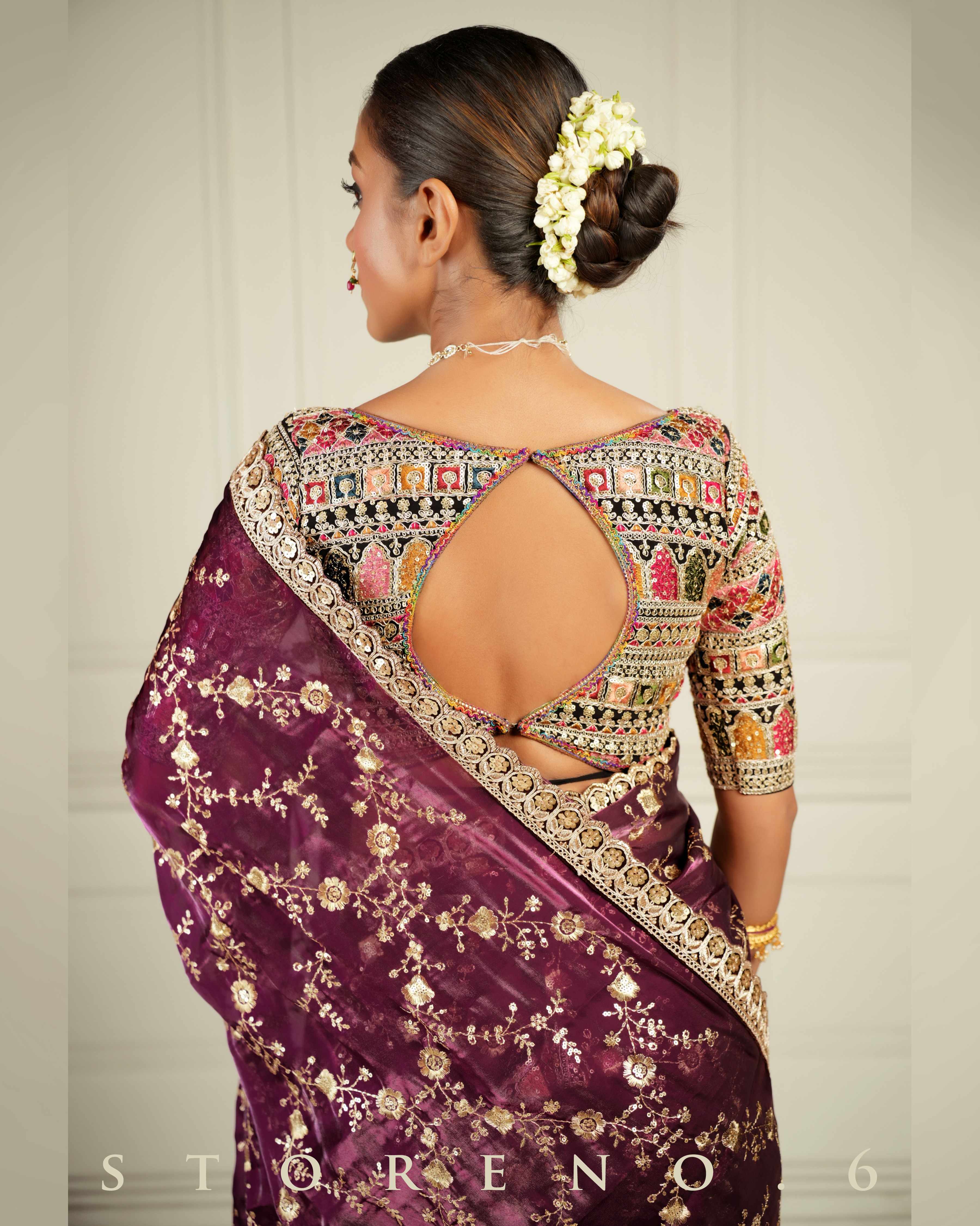 FROM THE VINEYARD SAREE WITH GUL KAARI SIAH-X BLOUSE