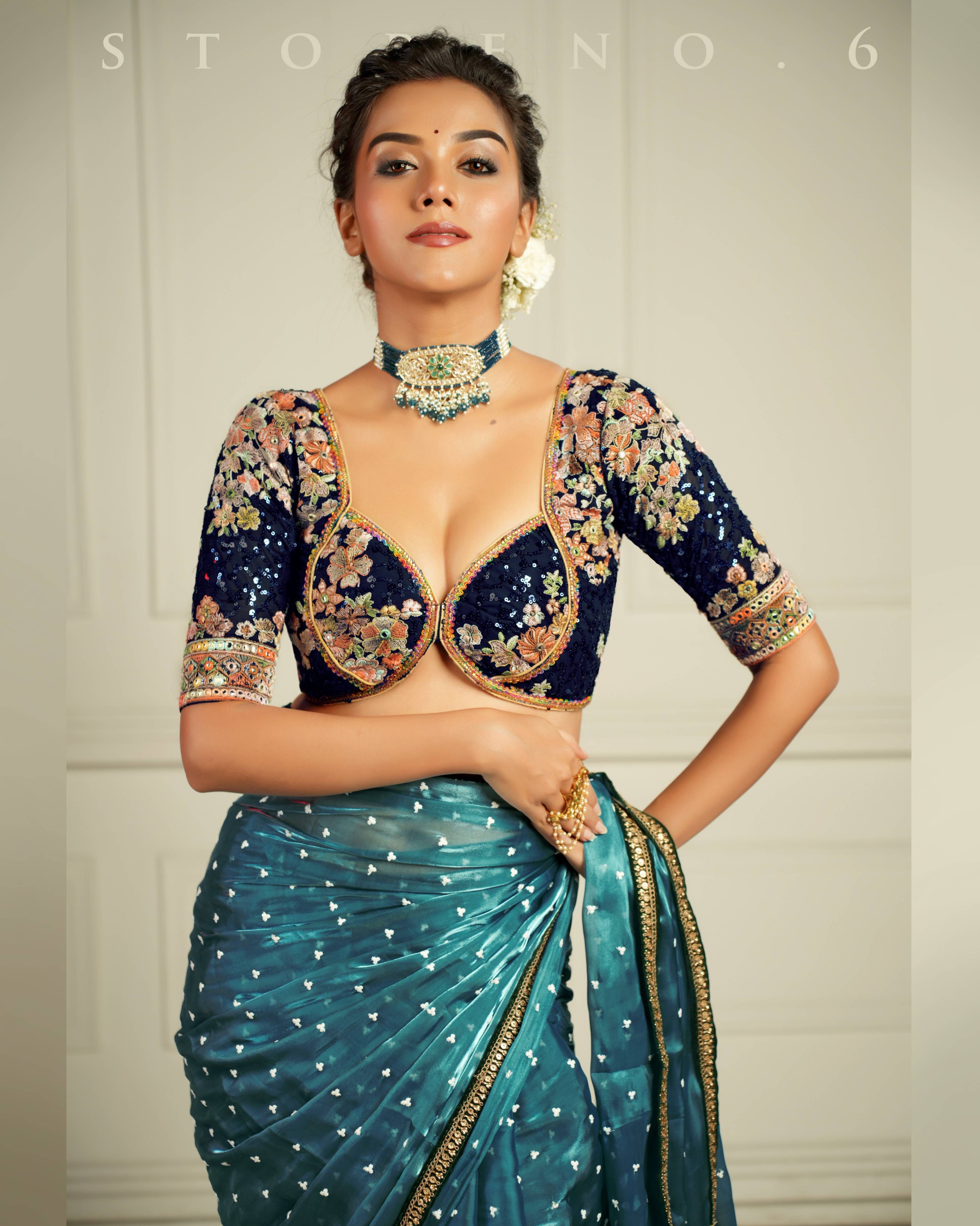 THE SAPPHIRE AFFAIR SAREE WITH NEELI AFSOON BLOUSE