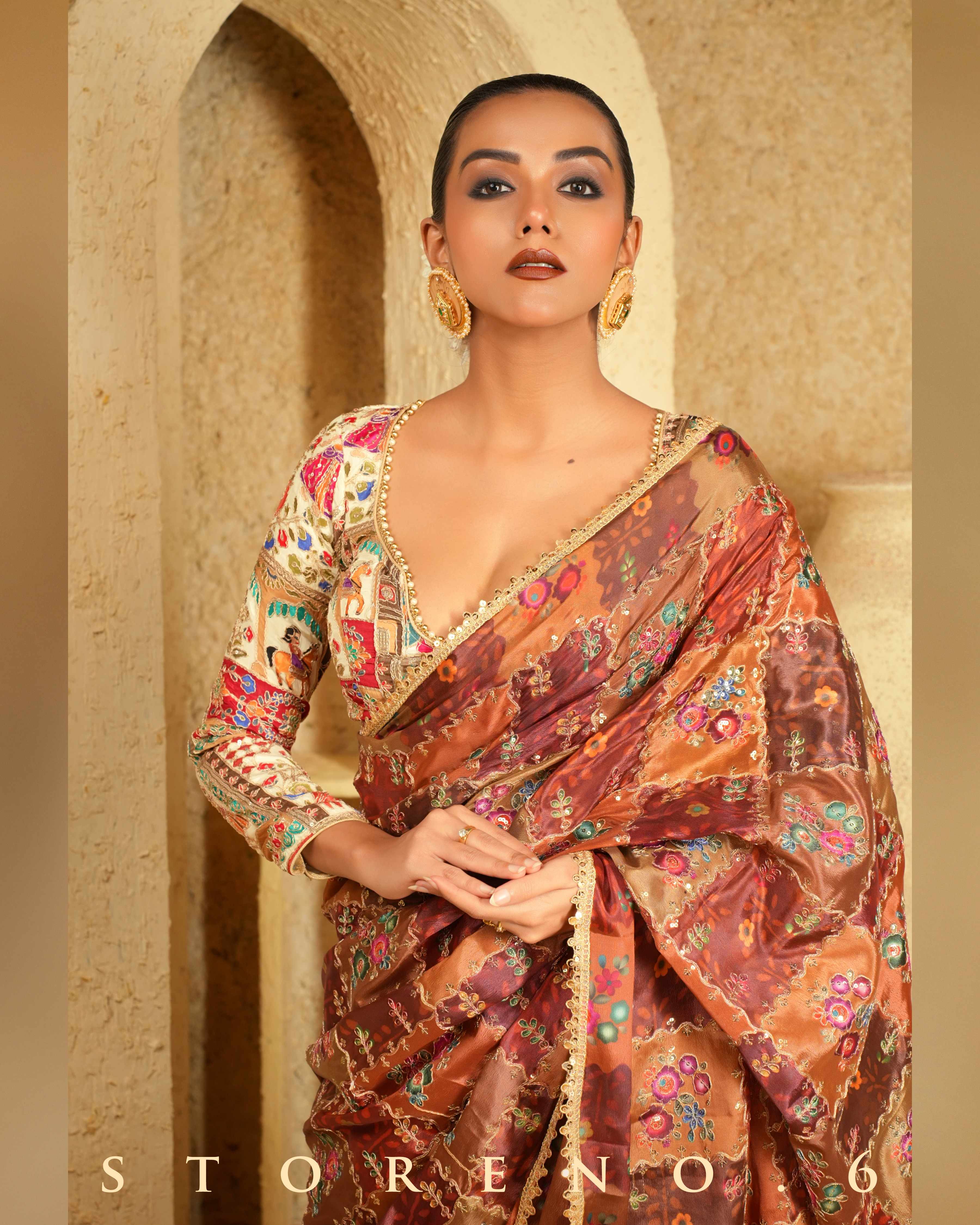 VALENCIA VISTA SAREE WITH PEARL PARADISE BLOUSE