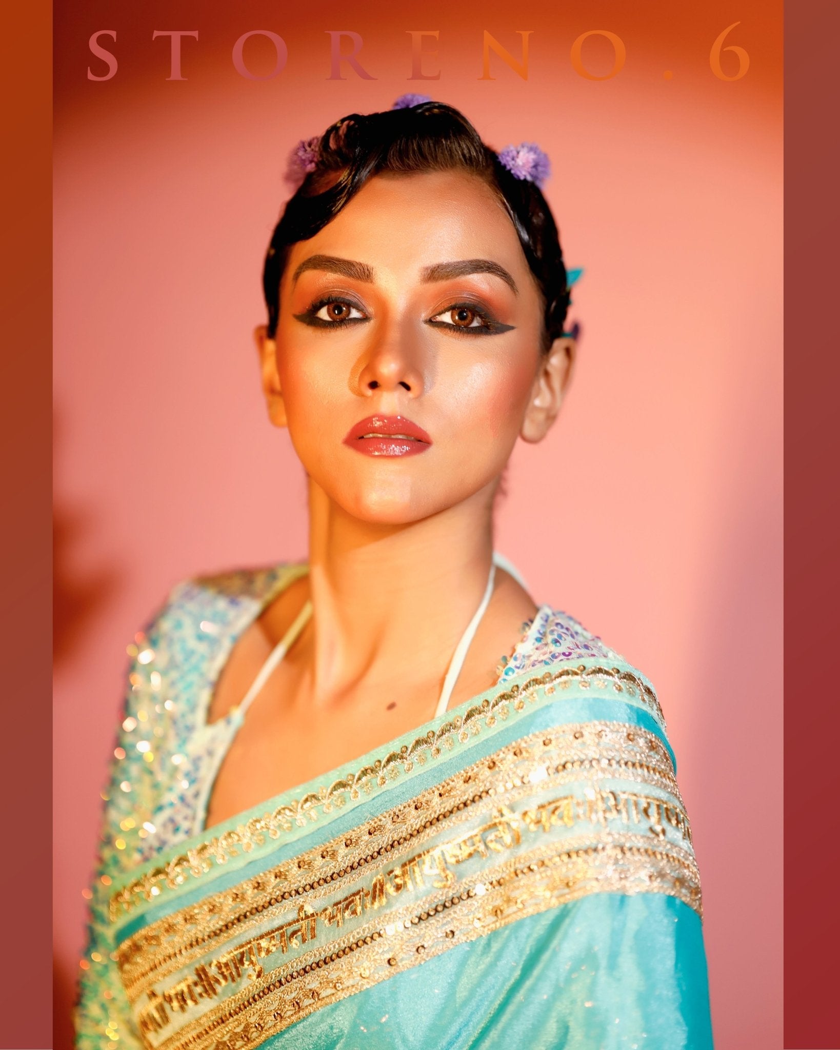 TWINKLING TURQUOISE READY-TO-WEAR SAREE