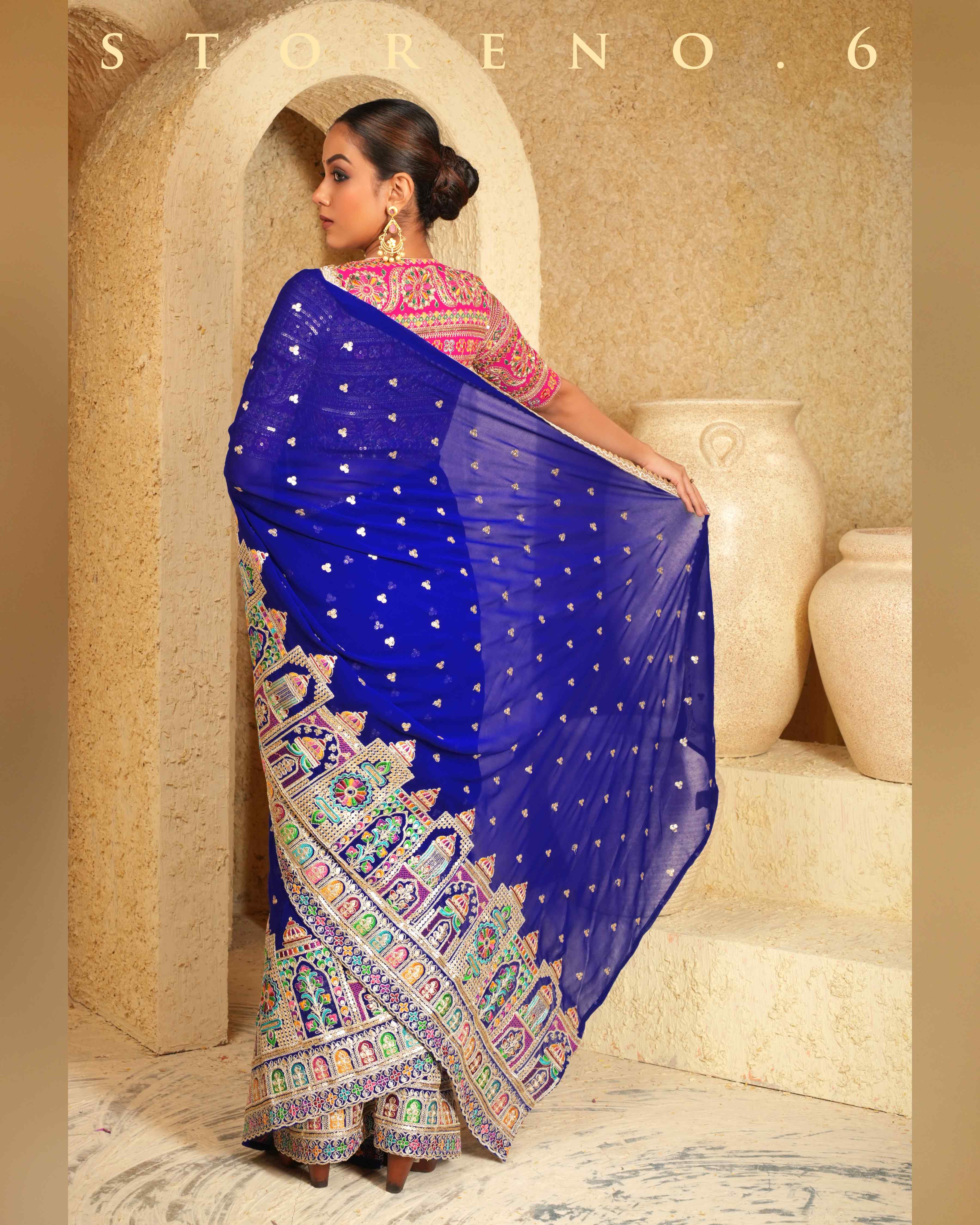 STUNNING SAPPHIRE SAREE