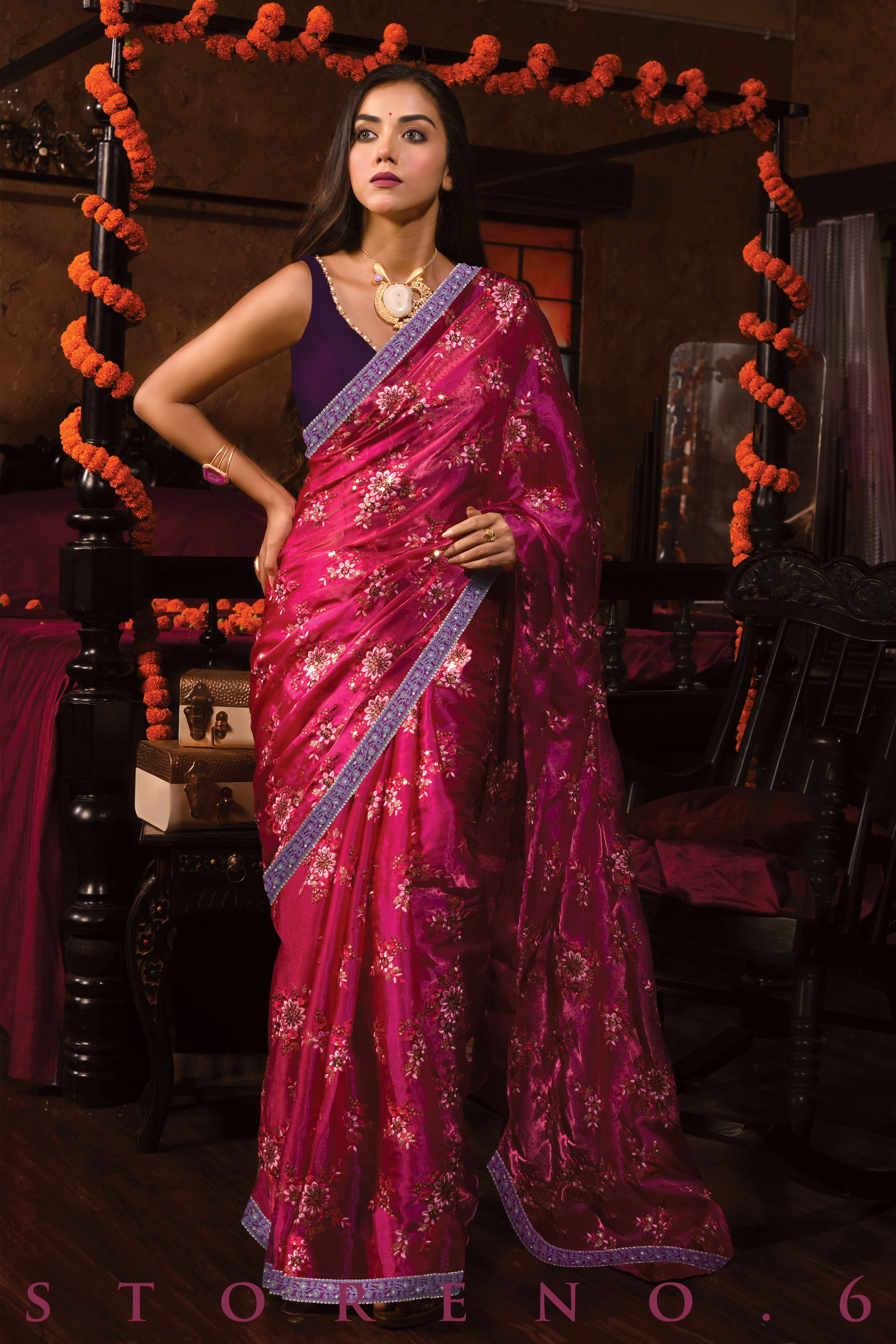 BARBIE ROSA SAREE